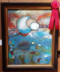 "She's in there Somewhere" Acrylic on canvas.